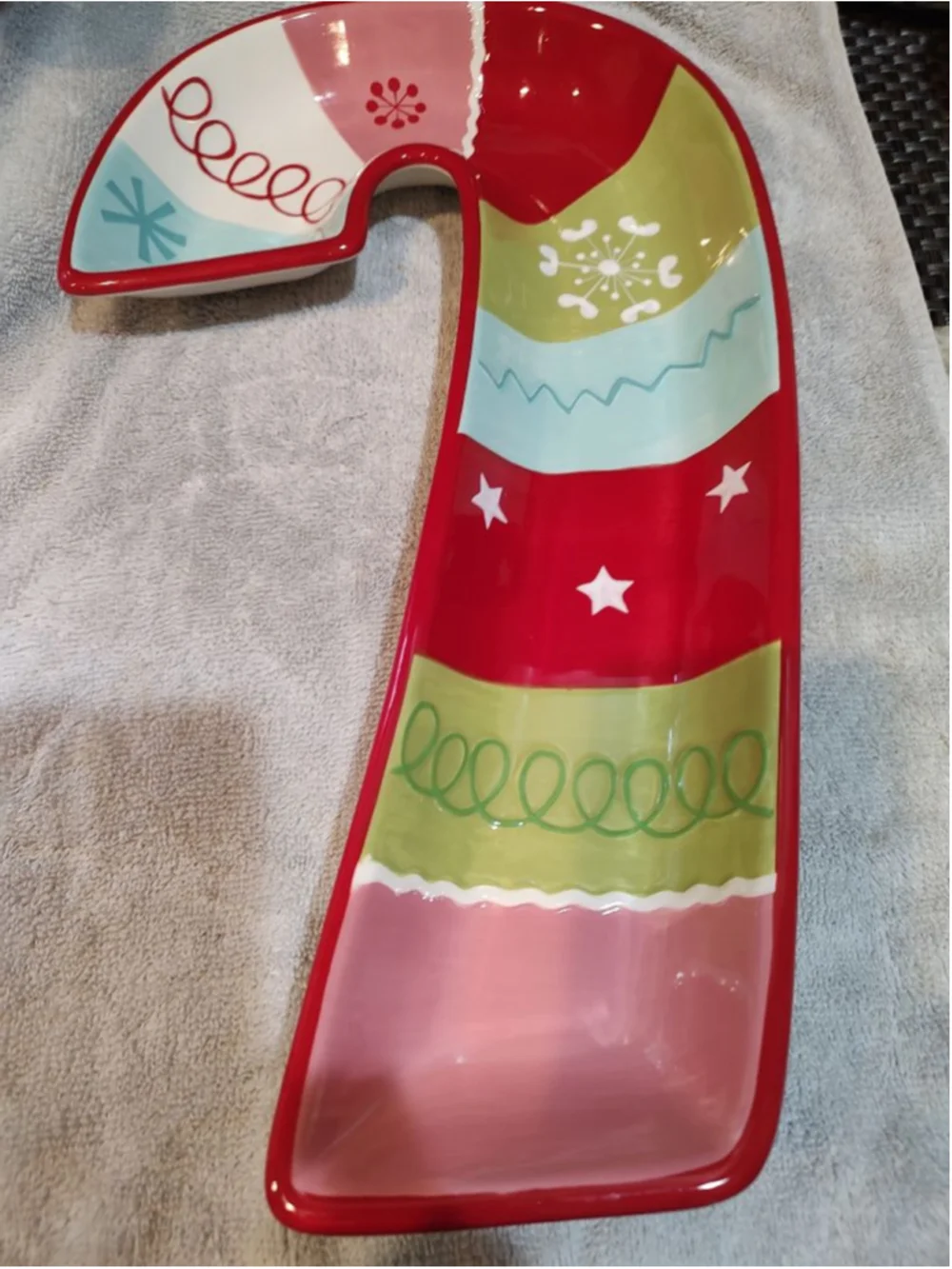Target Holiday Candy Cane Serveware Dish One Size Red Green